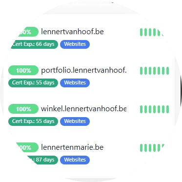 Scherm met monitoring dashboard â€“ proactieve controle van website prestaties.